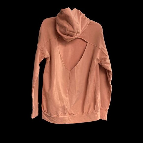 AVEC‎ LES FILLES Women’s Hooded Cut-Out Peach Sweatshirt Size Medium - Picture 10 of 10